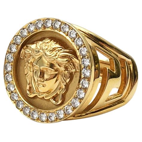 versace medusa head gold ring|versace medusa head ring.